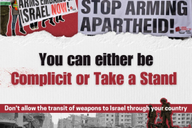 You Can Either Be Complicit Or Make A Stand Don T Allow Weapons To Be Sent To Israel Through Your Country